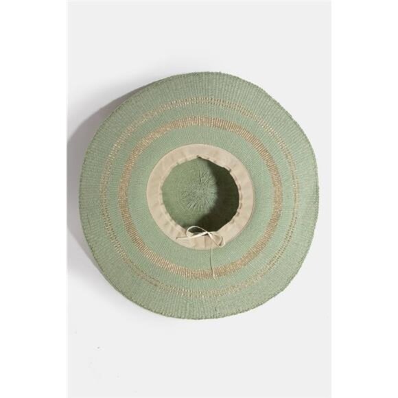 Fame Metallic Accent Trim Floppy Sun Hat - Picture 4 of 5